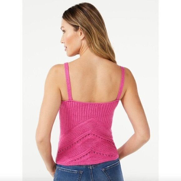 Sofia Jeans Sofia Vergara Crochet Tank Top XS Midi Skirt M Set Barbie Barbiecore - Picture 5 of 9